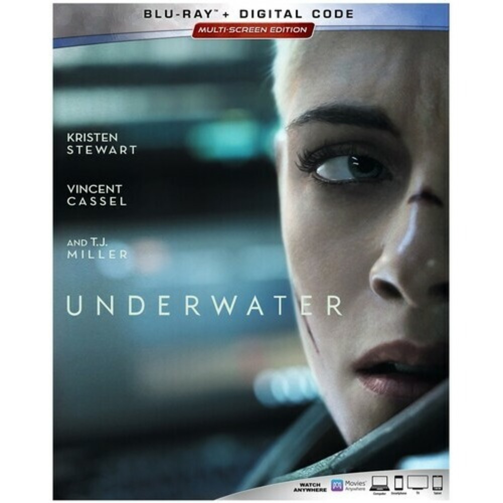 Underwater (Blu-ray, 2020) Kristen Stewart Vincent Cassel w/Slipcover RARE OOP